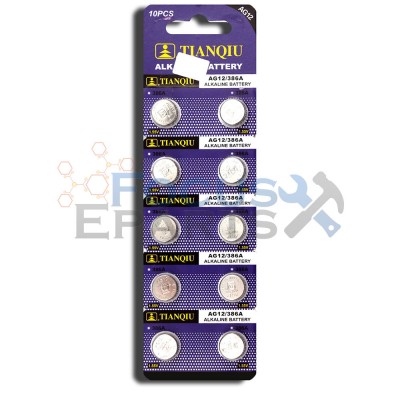 AG12 386A LR43 L1142 RW84 Button Cell Batteries [10-Pack]
