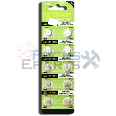 AG9 936A SR936SW LR936 LR45 SR45 SR93 Button Cell Batteries [10-Pack]