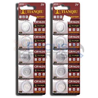 CR1620 ECR1620 5009LC KCR1620 BR1620 Button Cell Batteries [10-Pack]