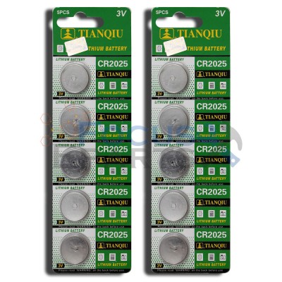 CR2025 BR2025 LM2025 5003LC DL2025 Button Cell Batteries [10-Pack]