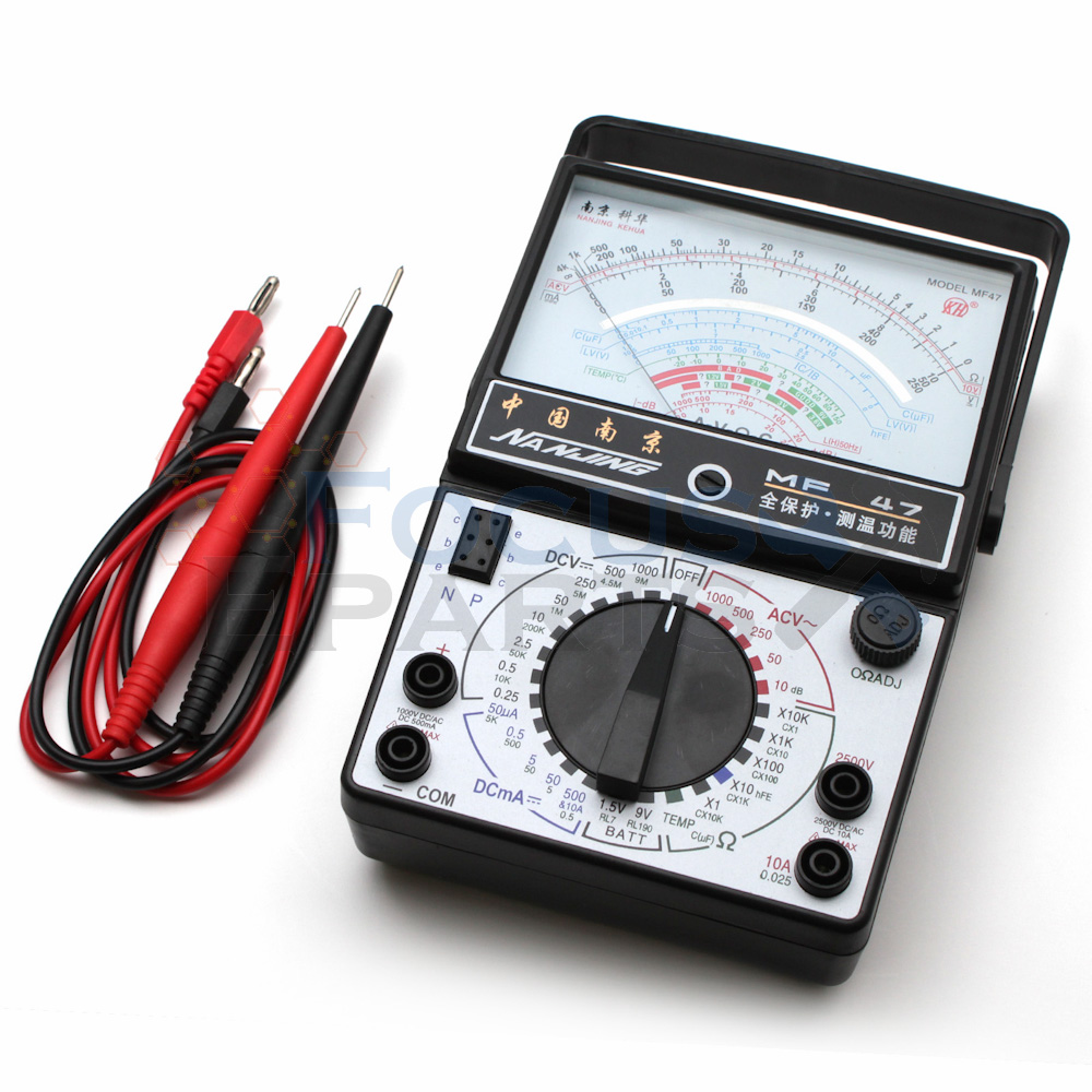 Analog multimeter ohm dc voltmeter ammeter multi tester