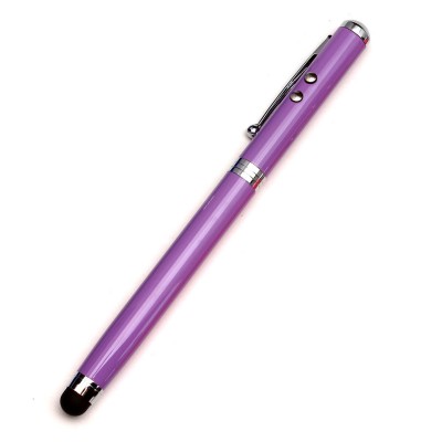 Purple Stylus Pen with Flashlight & Laser