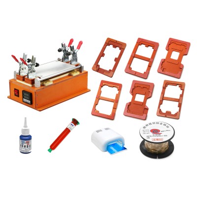 Screen Repair & LCD Touch Screen Glass Separator Machine for iPhone and Samsung Phones Tablets (Orange) - Combo Set